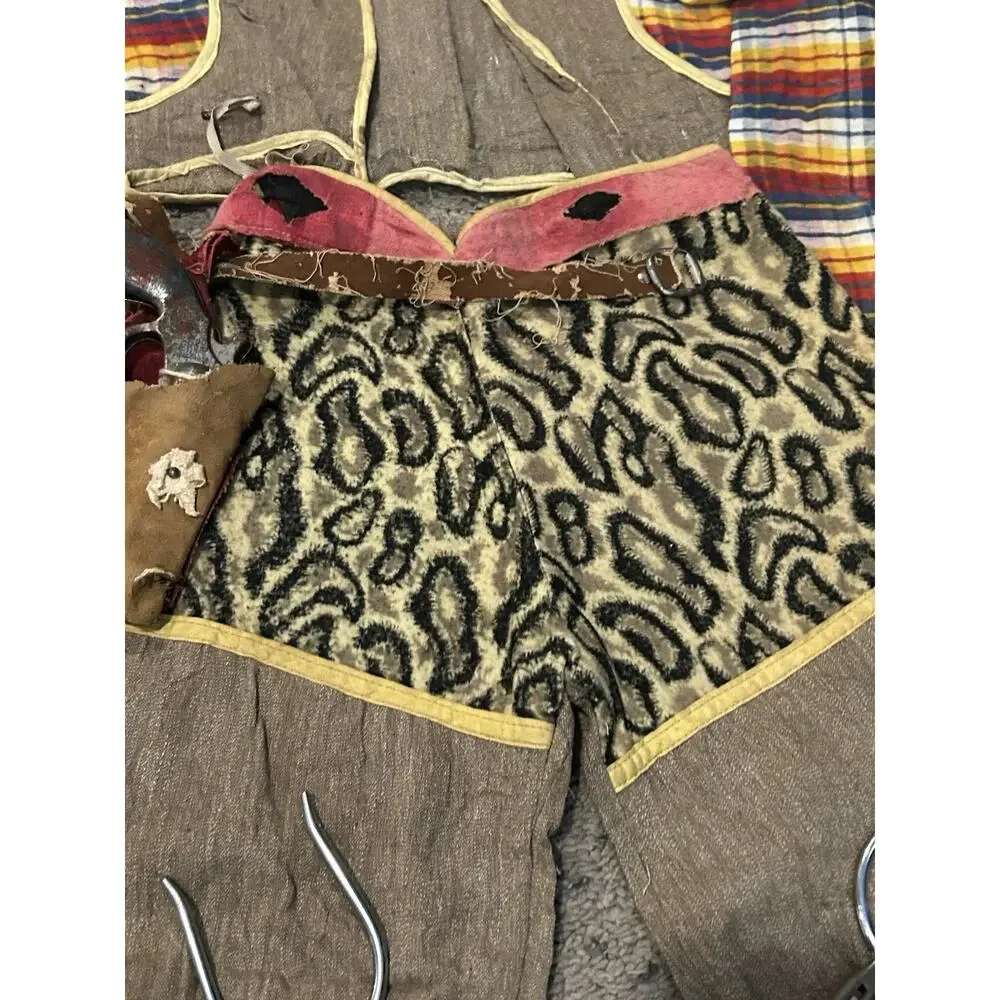 Vintage 1950's Roy Rodgers Child's Cowboy Pants Chaps Shirt Costume Brown